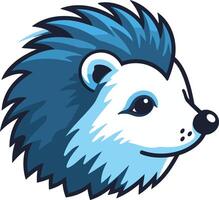 Blue Hedgehog with a Friendly Expression vector