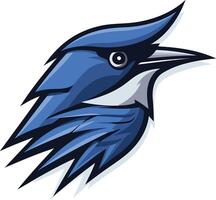 Blue Jay Mascot Design with Dynamic Pose vector