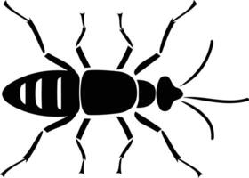 A simple yet striking black silhouette of an ant vector