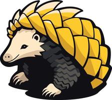 Cartoon Illustration of a Pangolin vector