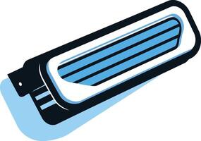 A simple, yet stylish illustration of a car air vent, perfect for automotive design projects, blogs, and more vector
