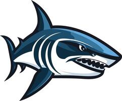 A fierce and dynamic illustration of a shark, perfect for sports teams, branding, and marketing vector
