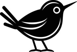 Simple and stylish black and white silhouette of a bird vector
