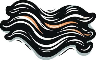Abstract Wavy Lines in Black and White vector