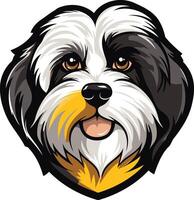 Cute cartoon havanese dog with a friendly expression vector