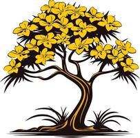 A stylized illustration of a beautiful flowering tree, perfect for adding a touch of nature to your design projects vector