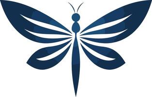 Abstract Blue Dragonfly Illustration vector