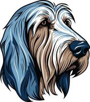 Portrait of a Wirehaired Pointing Griffon vector