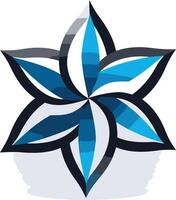 Abstract Blue and White Flower vector