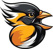 Bird Mascot with Open Beak vector