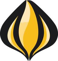 Abstract Design of a Yellow Flame vector