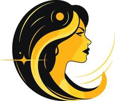 Abstract Portrait of a Woman in Profile vector