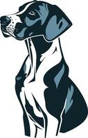 A stylish silhouette of a german shorthaired pointer dog, perfect for pet related designs, logos, and branding vector