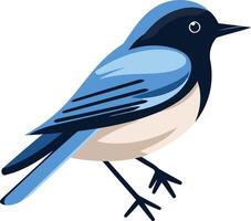 Blue and Black Bird with Sharp Claws vector