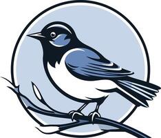 Bluebird Perched on a Branch vector