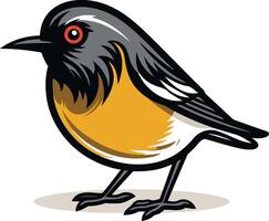 Cartoon Illustration of a Small Bird vector