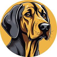 A striking illustration of a german shorthaired pointer with a proud and alert expression vector