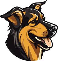 Smiling German Shepherd Dog vector