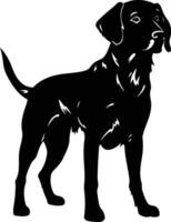 A simple yet striking silhouette of a labrador retriever, perfect for adding a touch of canine charm to designs vector