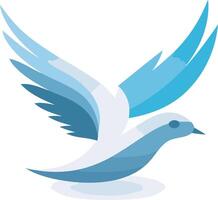 Abstract Blue Bird in Flight vector