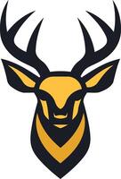 Stylized Deer Head with Antlers vector