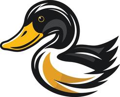 Stylized Duck Mascot with Bold Colors vector