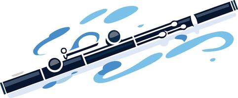 Flute with a Watery Swirl vector