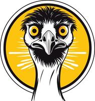 Emu Head in a Circle vector