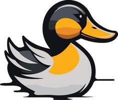 Cartoon Illustration of a Duck vector