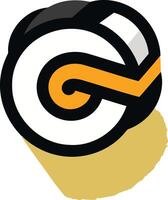 Abstract Logo with Intertwined Lines vector