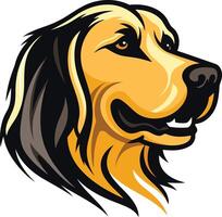 A friendly cartoon golden retriever with a big smile and floppy ears vector