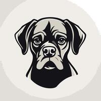 A strong and expressive illustration of a dog's head, perfect for use in branding, marketing materials, and merchandise vector