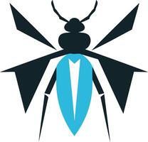 Abstract Illustration of a Bug with Wings vector