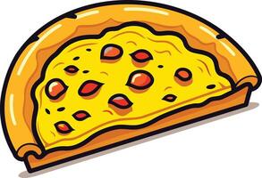 A single slice of pizza with pepperoni and cheese, perfect for menu designs, restaurant branding, food illustrations, and more vector