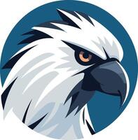 Eagle Head Illustration on Blue Background vector