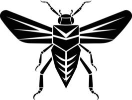 Geometric insect silhouette design, perfect for logos, branding, and digital media vector
