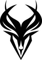 Powerful and abstract black and white logo design with a sharp, fierce look vector