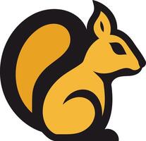 Bold and stylized silhouette of a squirrel, perfect for branding or logo design vector
