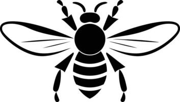 Simple yet striking, this black and white bee silhouette is ideal for logo design, branding, or any project needing a touch of nature vector