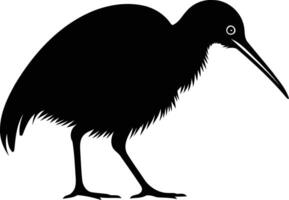 A simple yet striking silhouette of a kiwi bird, perfect for adding a touch of nature to your designs vector