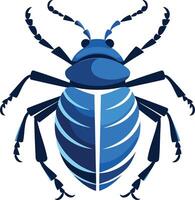 A stylized blue beetle, perfect for representing strength, resilience, and transformation vector