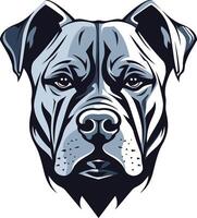 Powerful Pitbull Portrait Illustration vector