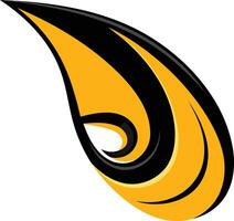 Abstract, stylized logo design with a yellow and black color scheme vector