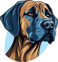 A close up, illustration of a majestic doberman pinscher with a bold and expressive pose vector