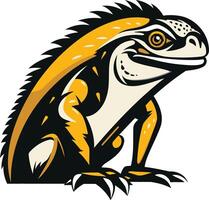 A powerful and bold illustration of a lizard, perfect for logos, branding, and mascot designs vector