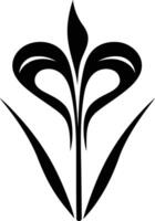 Stylish, abstract floral design perfect for logo, branding, and decorative purposes vector