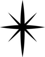 Simple yet striking, this black and white geometric star design is perfect for branding, tattoos, or web design vector