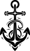 Stylized anchor with intricate design vector