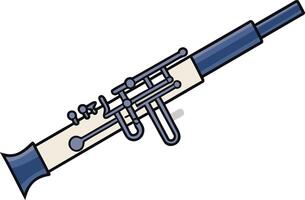 A simple illustration of a clarinet, perfect for use in educational materials, music related websites, or to add a musical touch to any project vector