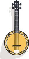 A simple illustration of a banjo, perfect for musical themes, websites, and social media posts vector